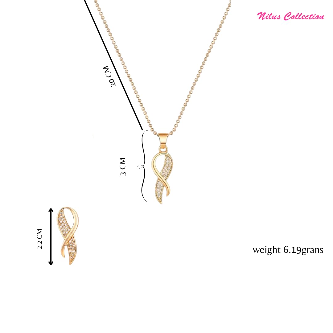 Nilu's Collection Infinity Shape Cubic Zirconia Diamond Bracelet for Women & Girls, Jewelry for Gift, Adjustable Charm Bracelet