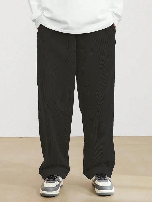 SMOWKLY Men's Premium Cotton Blend Relaxed Fit Stretchable & Comfortable Sweatpant Trouser | Flexible Elastic Waist with Drawstring Lower for Man |Pant for Causal Wear |Gym Joggers