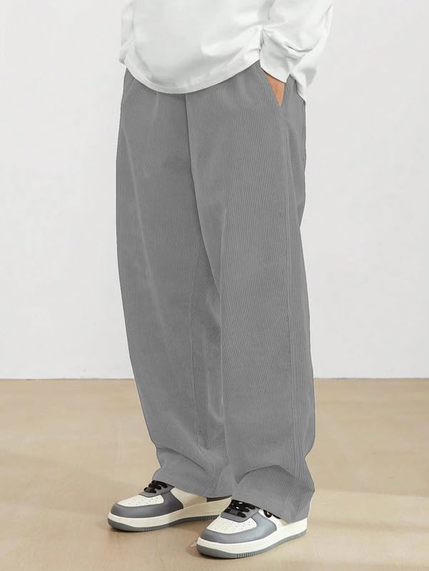 SMOWKLY Men's Premium Cotton Blend Relaxed Fit Stretchable & Comfortable Sweatpant Trouser | Flexible Elastic Waist with Drawstring Lower for Man |Pant for Causal Wear |Gym Joggers