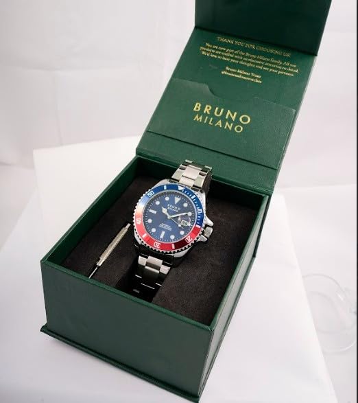 BRUNO MILANO Elegant Masterpiece Chronograph Movement with Croco Leather Band & metallic band Watch for Men