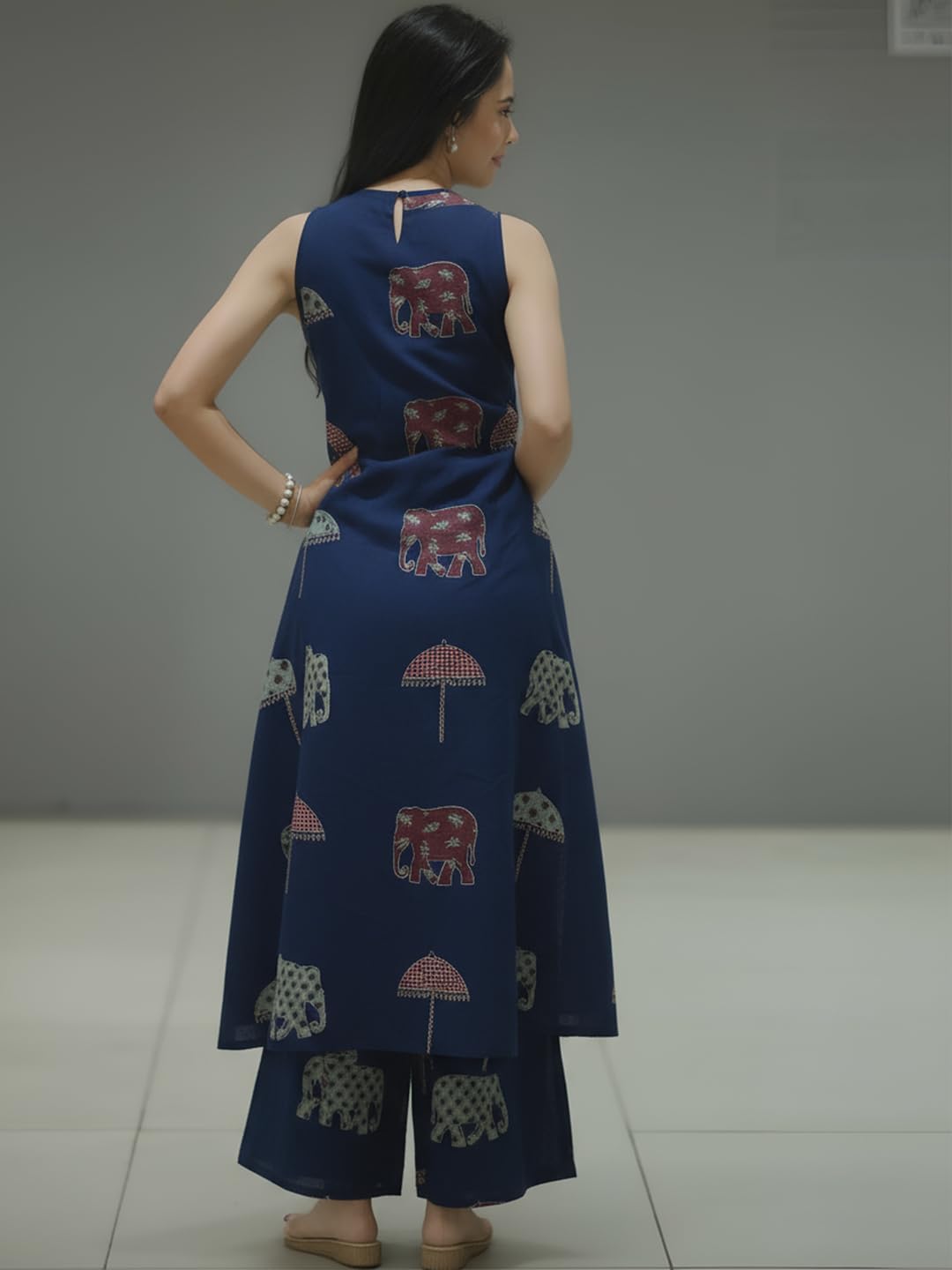 ANNI DESIGNER Women's Ethnic Co-Ord Set | Kurta Pant Set | Kurta Palazzo Set | Stylish Cotton Suit Set for Women, Festival Co-ord Set