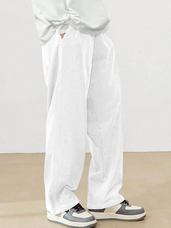 SMOWKLY Men's Premium Cotton Blend Relaxed Fit Stretchable & Comfortable Sweatpant Trouser | Flexible Elastic Waist with Drawstring Lower for Man |Pant for Causal Wear |Gym Joggers