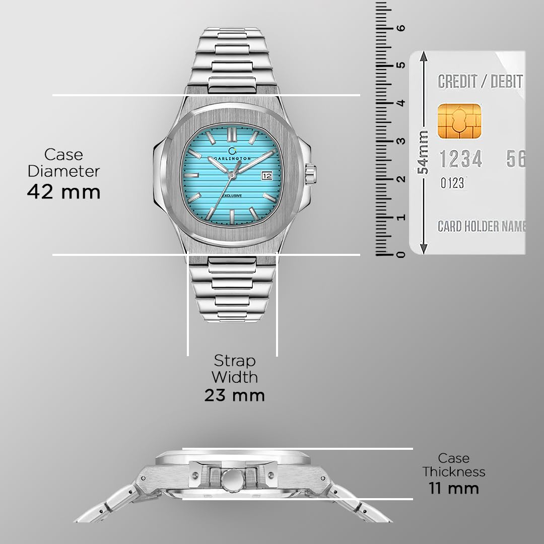 Carlington Stainless Steel Analog Wrist Watches for Men-Ct 8822