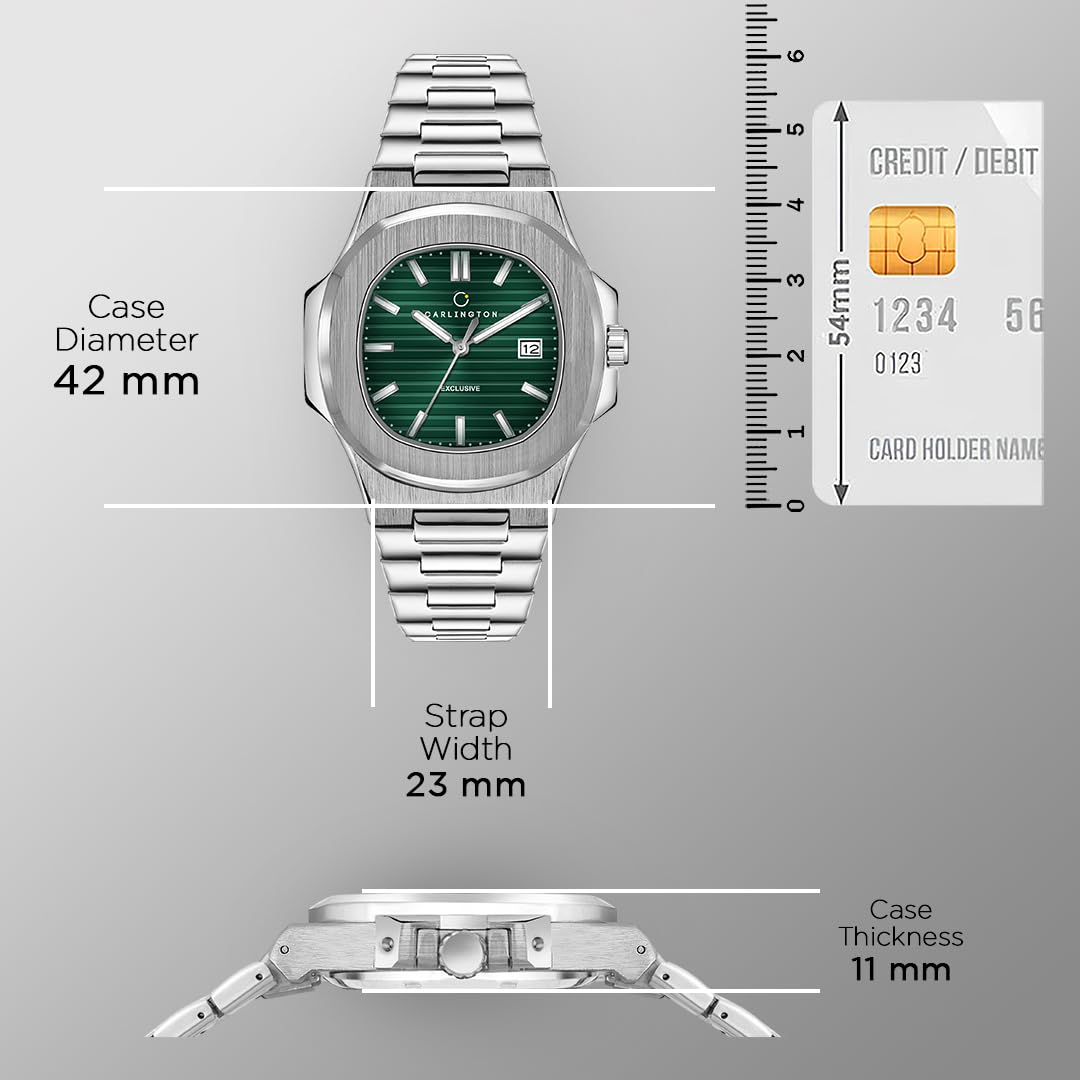 Carlington Stainless Steel Analog Wrist Watches for Men-Ct 8822