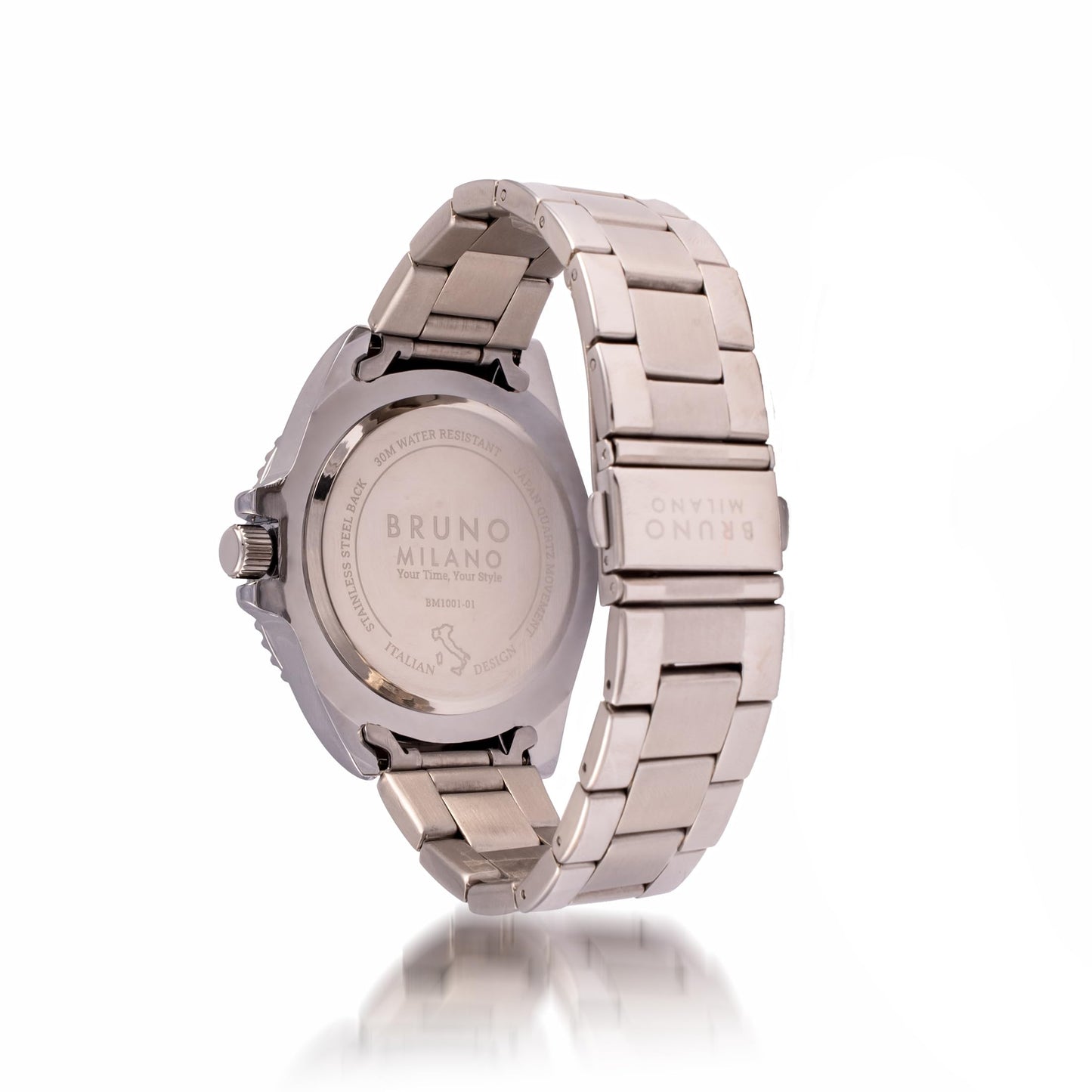 BRUNO MILANO Elegant Masterpiece Chronograph Movement with Croco Leather Band & metallic band Watch for Men