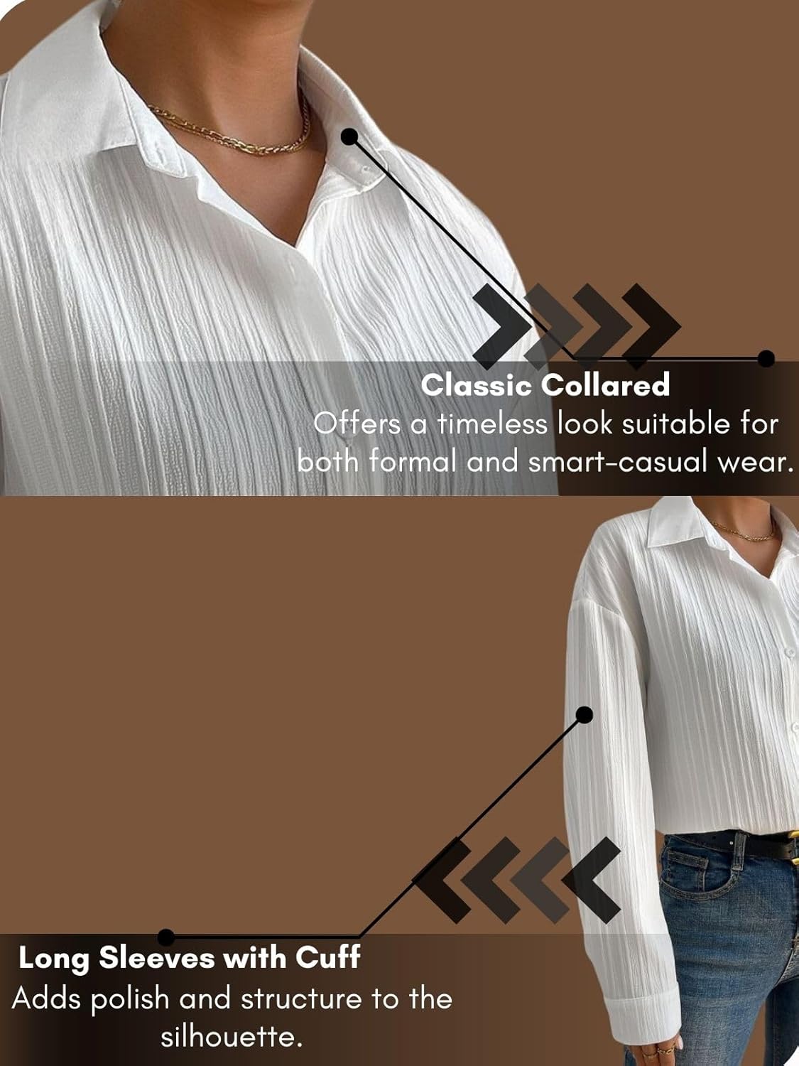 GRECIILOOKS Shirt for Women | Women Shirt | Long Shirt for Women | Shirt Tops for Women | Oversized Shirt for Women