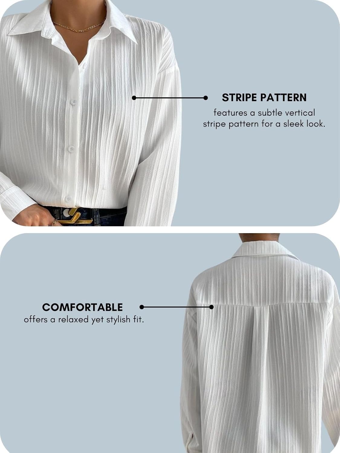 GRECIILOOKS Shirt for Women | Women Shirt | Long Shirt for Women | Shirt Tops for Women | Oversized Shirt for Women