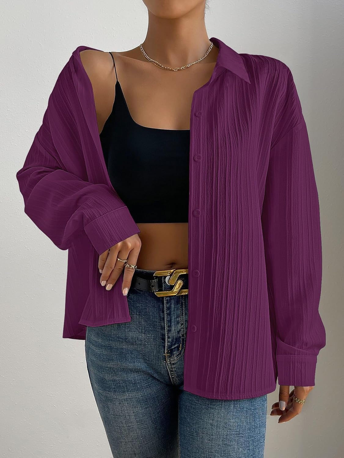 GRECIILOOKS Shirt for Women | Women Shirt | Long Shirt for Women | Shirt Tops for Women | Oversized Shirt for Women