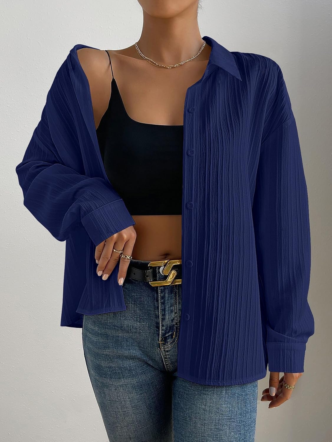 GRECIILOOKS Shirt for Women | Women Shirt | Long Shirt for Women | Shirt Tops for Women | Oversized Shirt for Women