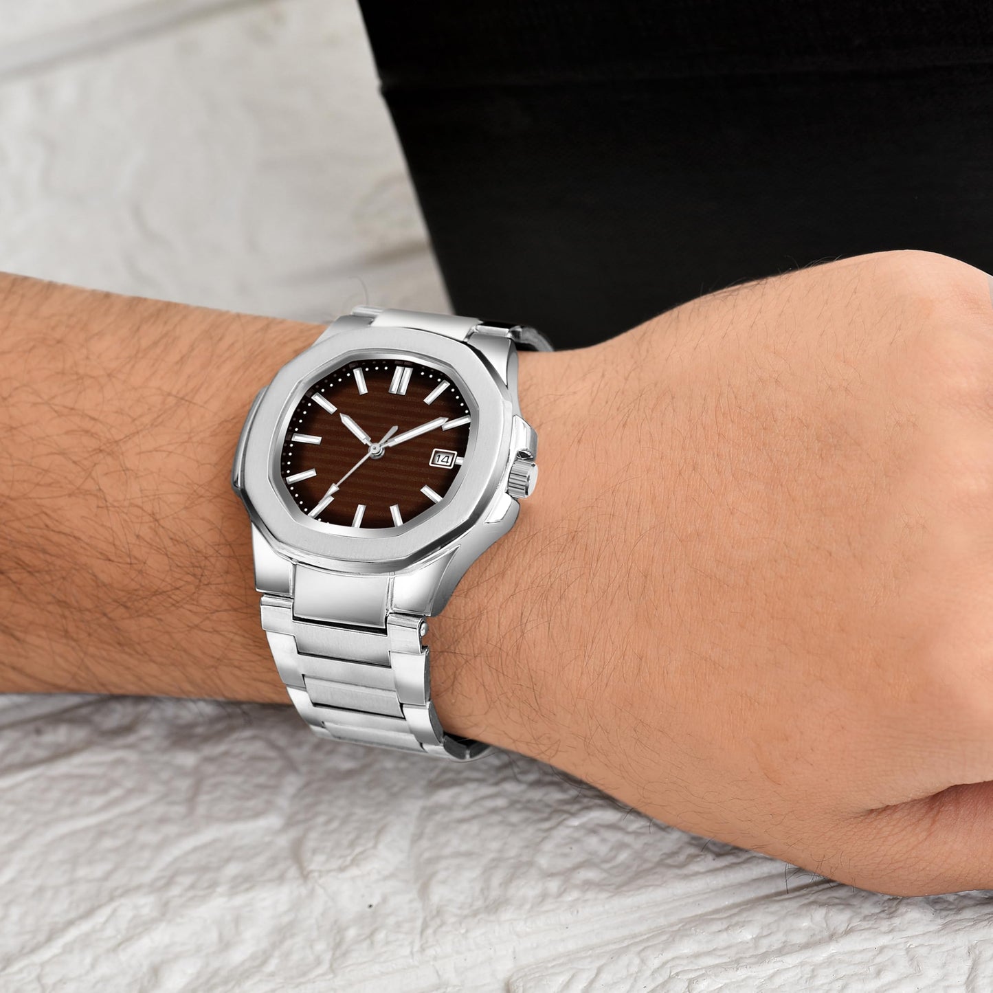 Acnos Plain Dial Quartz Analog Day & Date Calendar Quartz Analog Business classic Watch