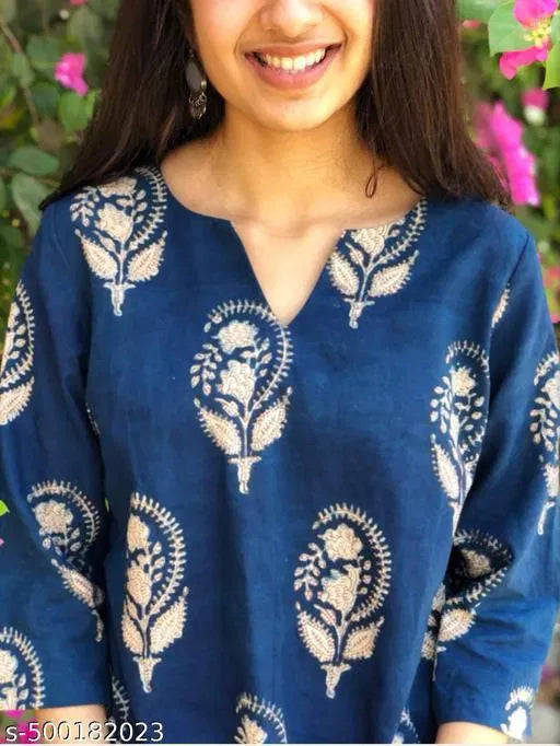 Classic Women block print Kurtis