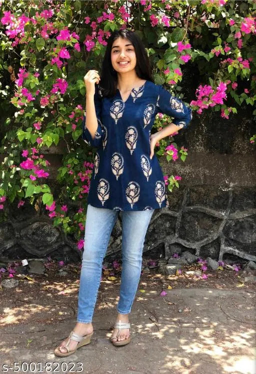 Classic Women block print Kurtis