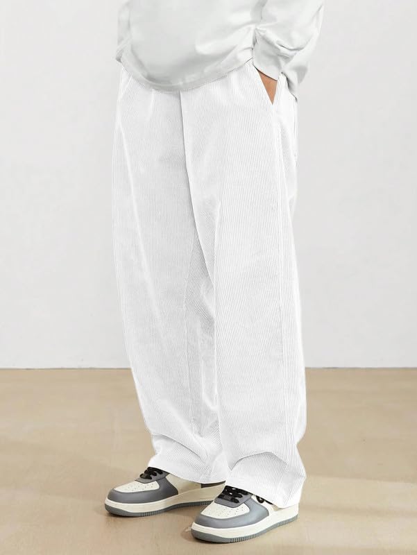 SMOWKLY Men's Premium Cotton Blend Relaxed Fit Stretchable & Comfortable Sweatpant Trouser | Flexible Elastic Waist with Drawstring Lower for Man |Pant for Causal Wear |Gym Joggers