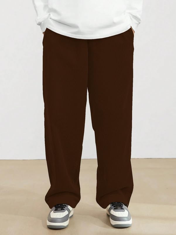 SMOWKLY Men's Premium Cotton Blend Relaxed Fit Stretchable & Comfortable Sweatpant Trouser | Flexible Elastic Waist with Drawstring Lower for Man |Pant for Causal Wear |Gym Joggers