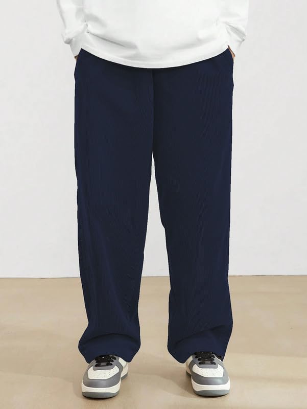 SMOWKLY Men's Premium Cotton Blend Relaxed Fit Stretchable & Comfortable Sweatpant Trouser | Flexible Elastic Waist with Drawstring Lower for Man |Pant for Causal Wear |Gym Joggers