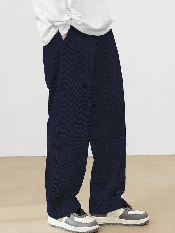 SMOWKLY Men's Premium Cotton Blend Relaxed Fit Stretchable & Comfortable Sweatpant Trouser | Flexible Elastic Waist with Drawstring Lower for Man |Pant for Causal Wear |Gym Joggers