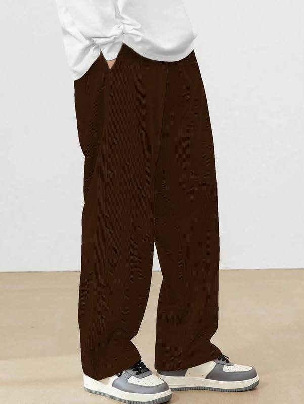 SMOWKLY Men's Premium Cotton Blend Relaxed Fit Stretchable & Comfortable Sweatpant Trouser | Flexible Elastic Waist with Drawstring Lower for Man |Pant for Causal Wear |Gym Joggers