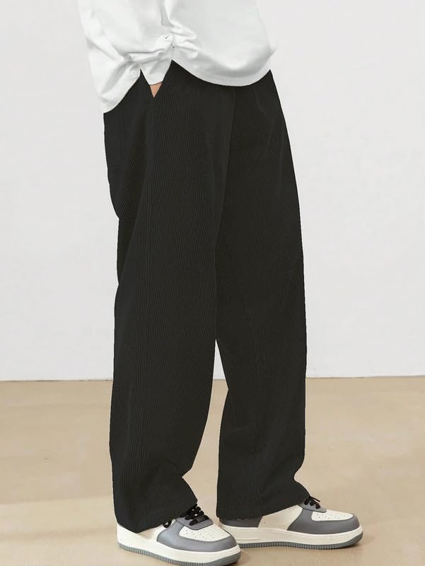 SMOWKLY Men's Premium Cotton Blend Relaxed Fit Stretchable & Comfortable Sweatpant Trouser | Flexible Elastic Waist with Drawstring Lower for Man |Pant for Causal Wear |Gym Joggers