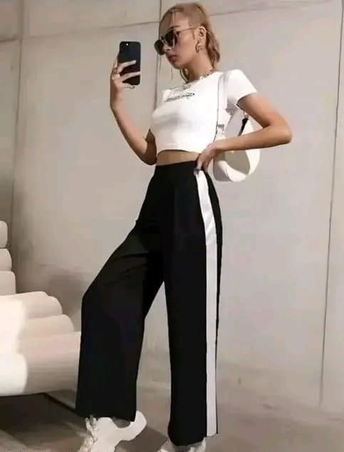 Women's Hight Waist Wide-Leg Jogger Pant