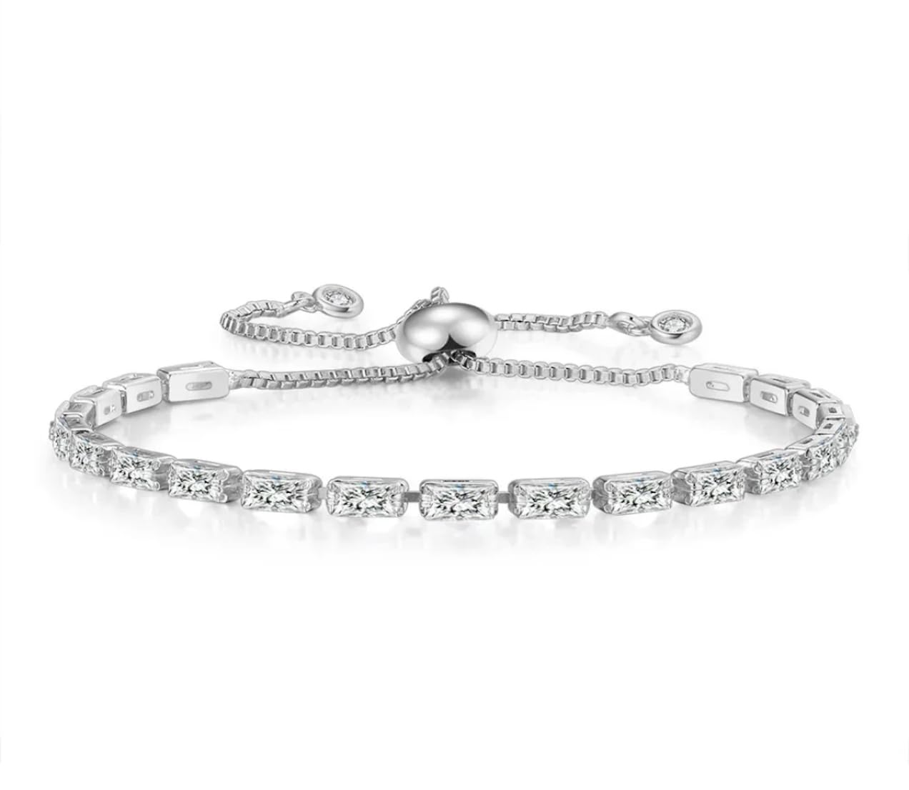 Nilu's Collection Stylish Cubic Zirconia American Diamond Adjustable Bracelet For Women & Girls Bracelet, Gift for Her