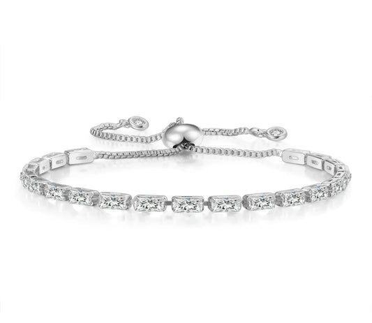 Nilu's Collection Stylish Cubic Zirconia American Diamond Adjustable Bracelet For Women & Girls Bracelet, Gift for Her