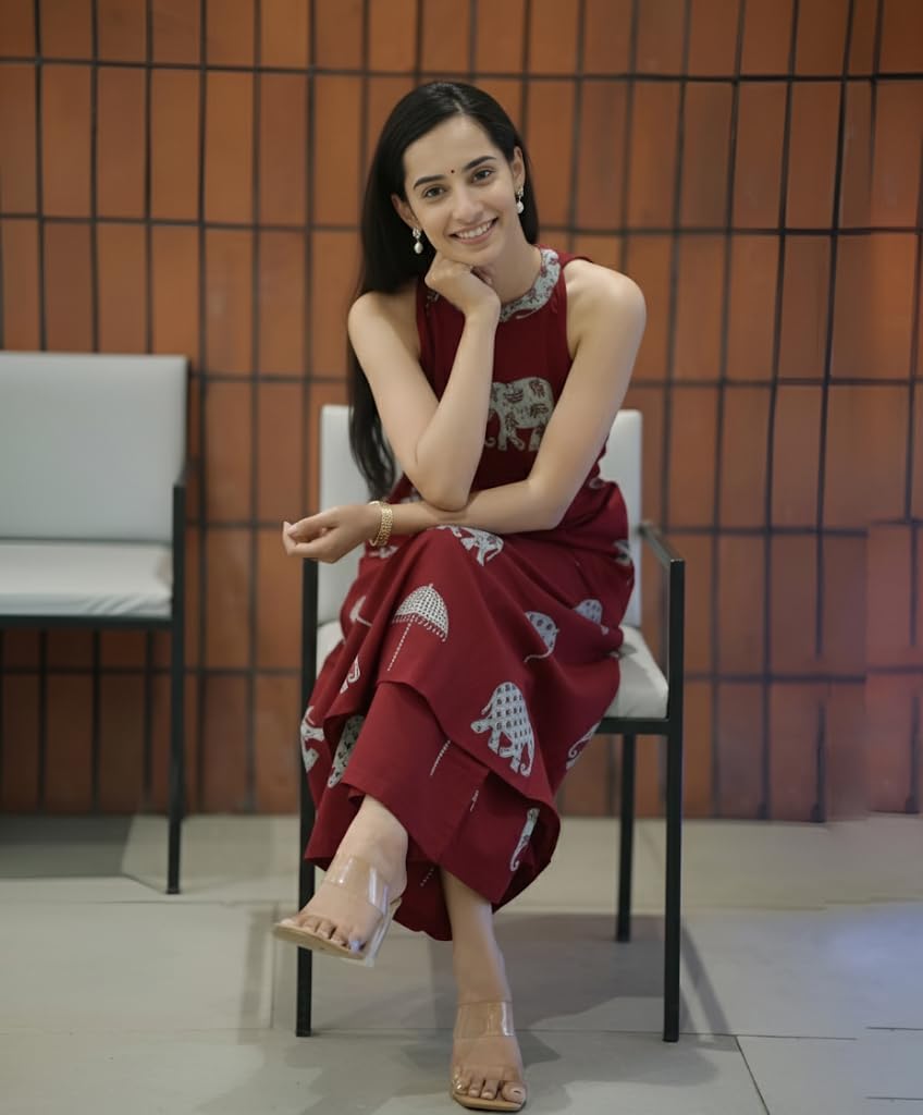 ANNI DESIGNER Women's Ethnic Co-Ord Set | Kurta Pant Set | Kurta Palazzo Set | Stylish Cotton Suit Set for Women, Festival Co-ord Set