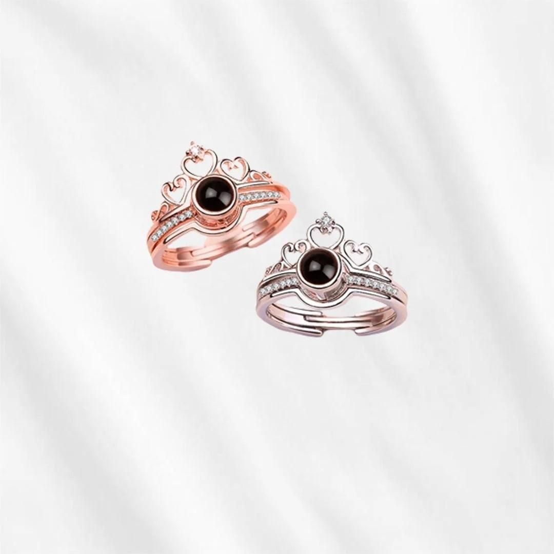 I Love You In 100 Languages embedded inside the 2 in 1 Ring (Assorted Color)