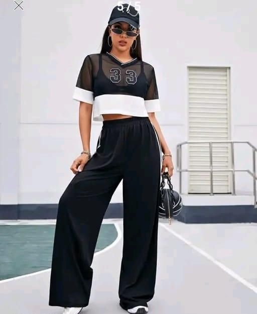 Women's Hight Waist Wide-Leg Jogger Pant