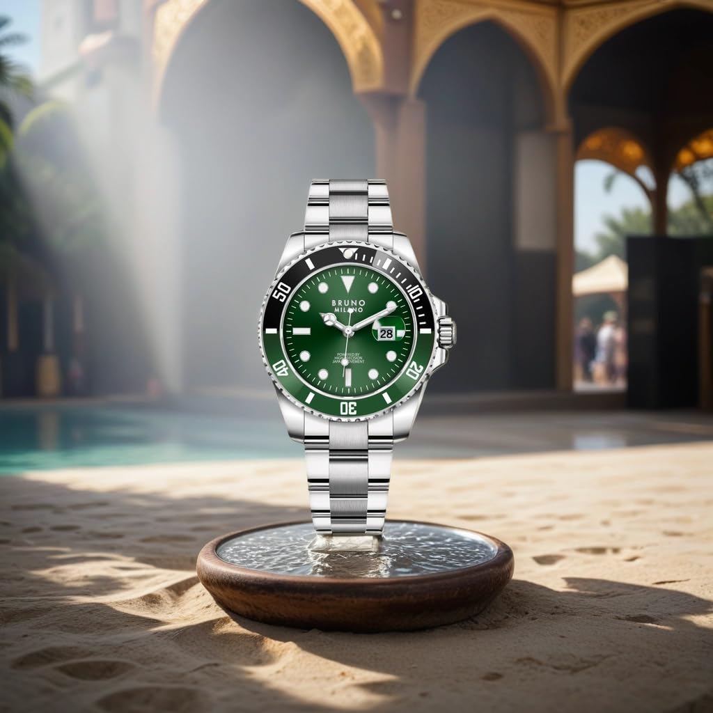 BRUNO MILANO Elegant Masterpiece Chronograph Movement with Croco Leather Band & metallic band Watch for Men