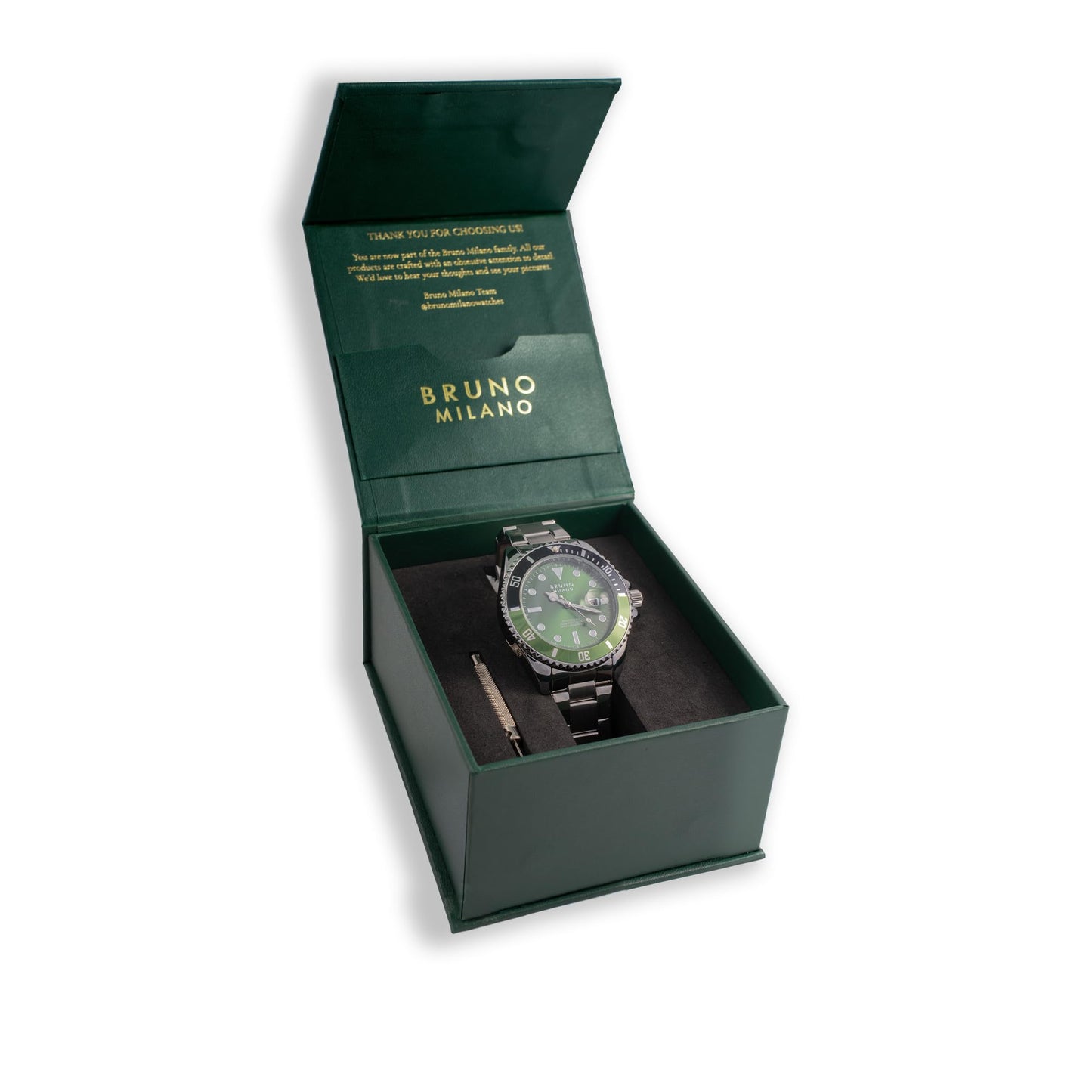 BRUNO MILANO Elegant Masterpiece Chronograph Movement with Croco Leather Band & metallic band Watch for Men