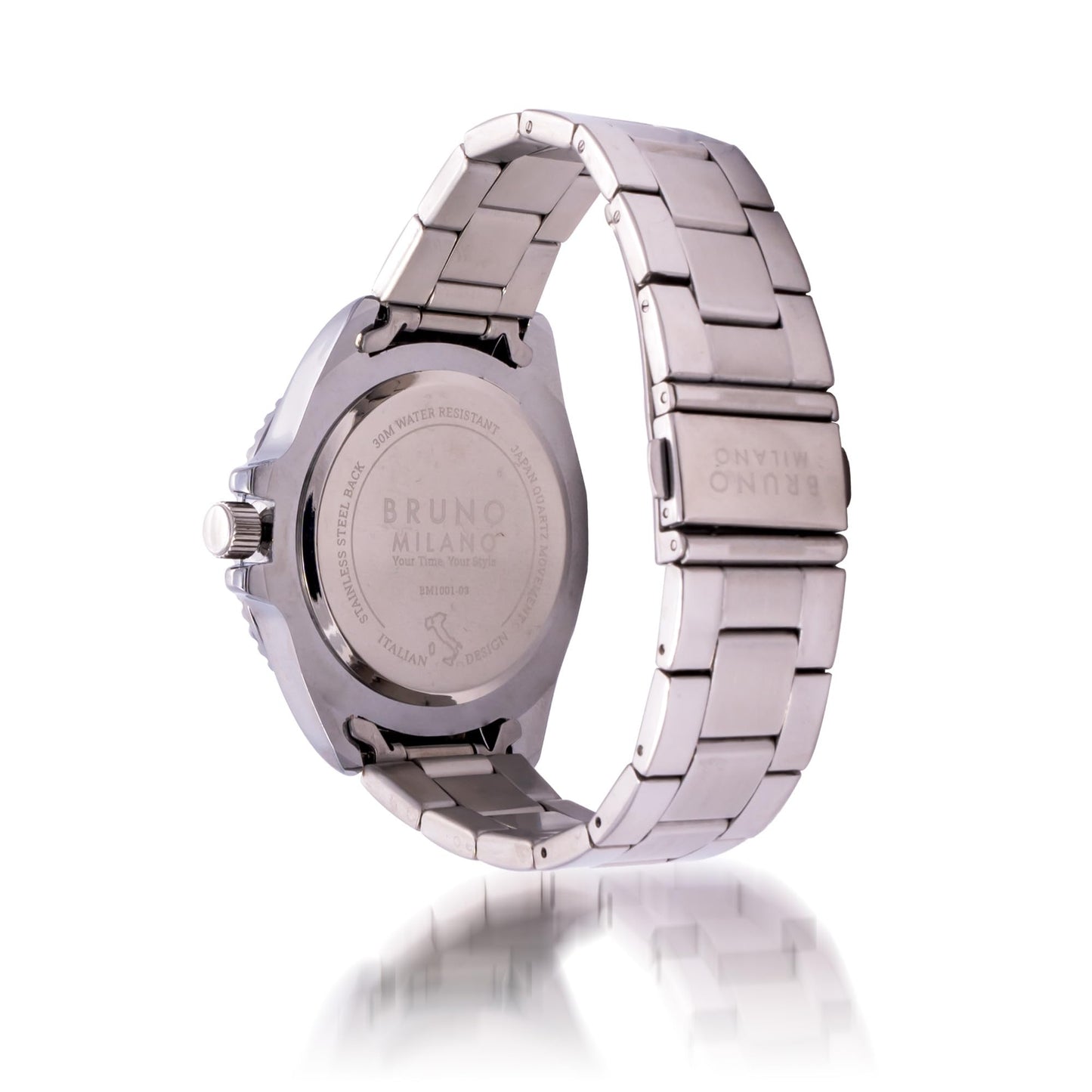 BRUNO MILANO Elegant Masterpiece Chronograph Movement with Croco Leather Band & metallic band Watch for Men