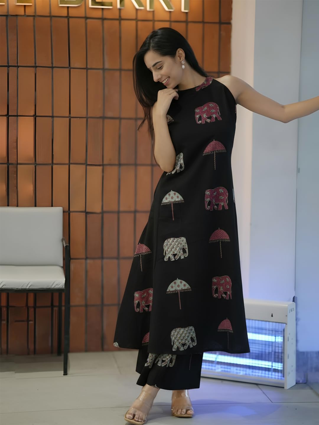 ANNI DESIGNER Women's Ethnic Co-Ord Set | Kurta Pant Set | Kurta Palazzo Set | Stylish Cotton Suit Set for Women, Festival Co-ord Set