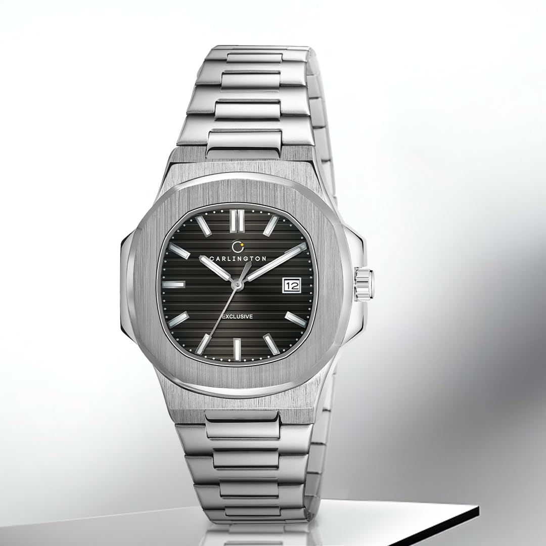 Carlington Stainless Steel Analog Wrist Watches for Men-Ct 8822