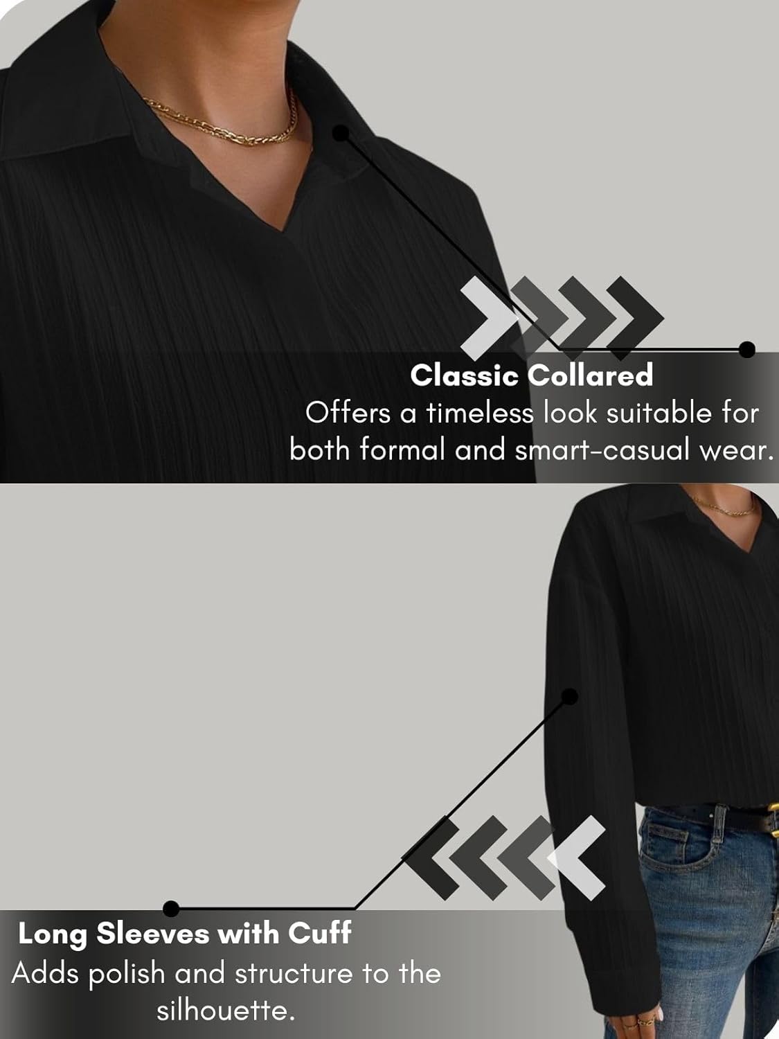 GRECIILOOKS Shirt for Women | Women Shirt | Long Shirt for Women | Shirt Tops for Women | Oversized Shirt for Women