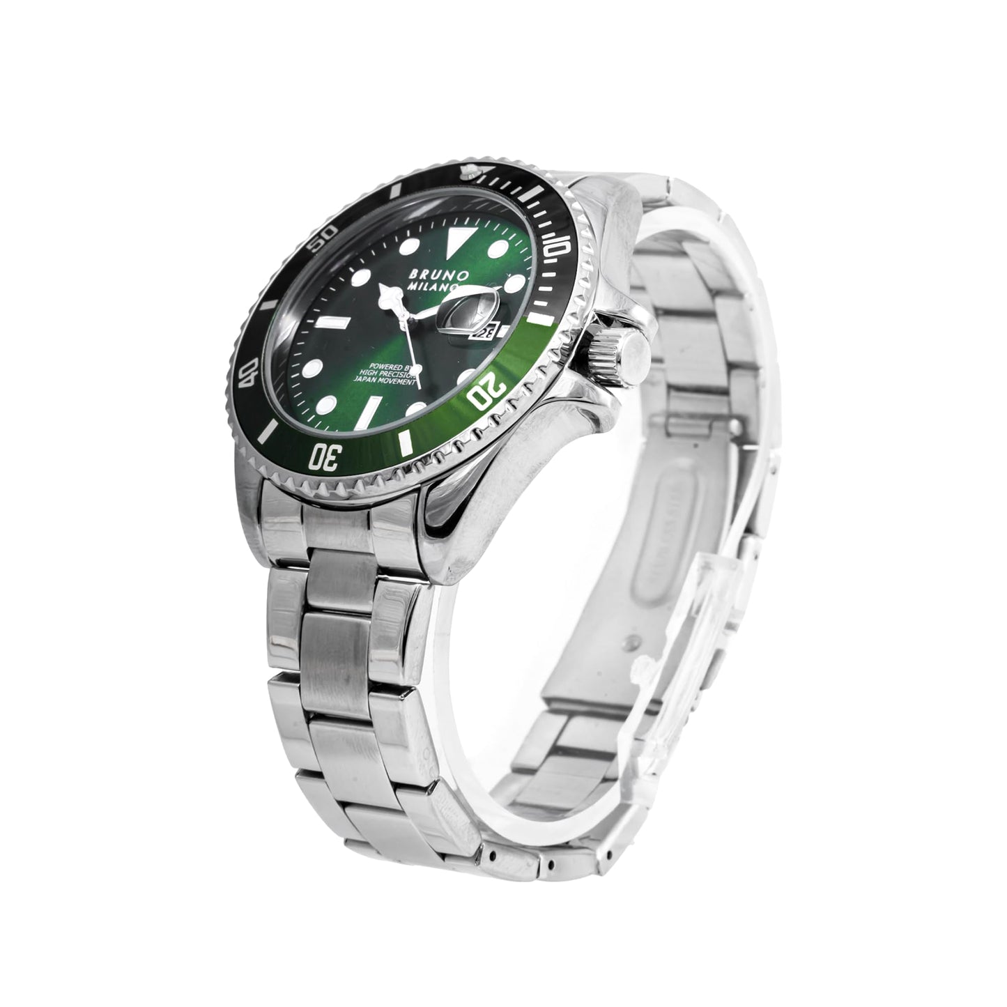 BRUNO MILANO Elegant Masterpiece Chronograph Movement with Croco Leather Band & metallic band Watch for Men