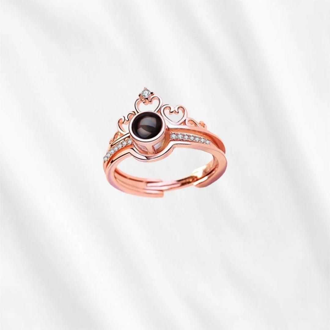 I Love You In 100 Languages embedded inside the 2 in 1 Ring (Assorted Color)