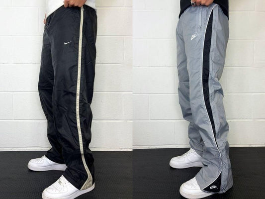 Men's Oversized Sports Track Pant (Pack of 2) black and gray