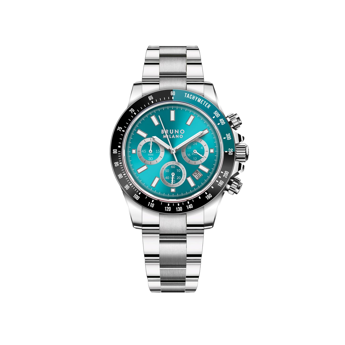 BRUNO MILANO Elegant Masterpiece Chronograph Movement with Croco Leather Band & metallic band Watch for Men