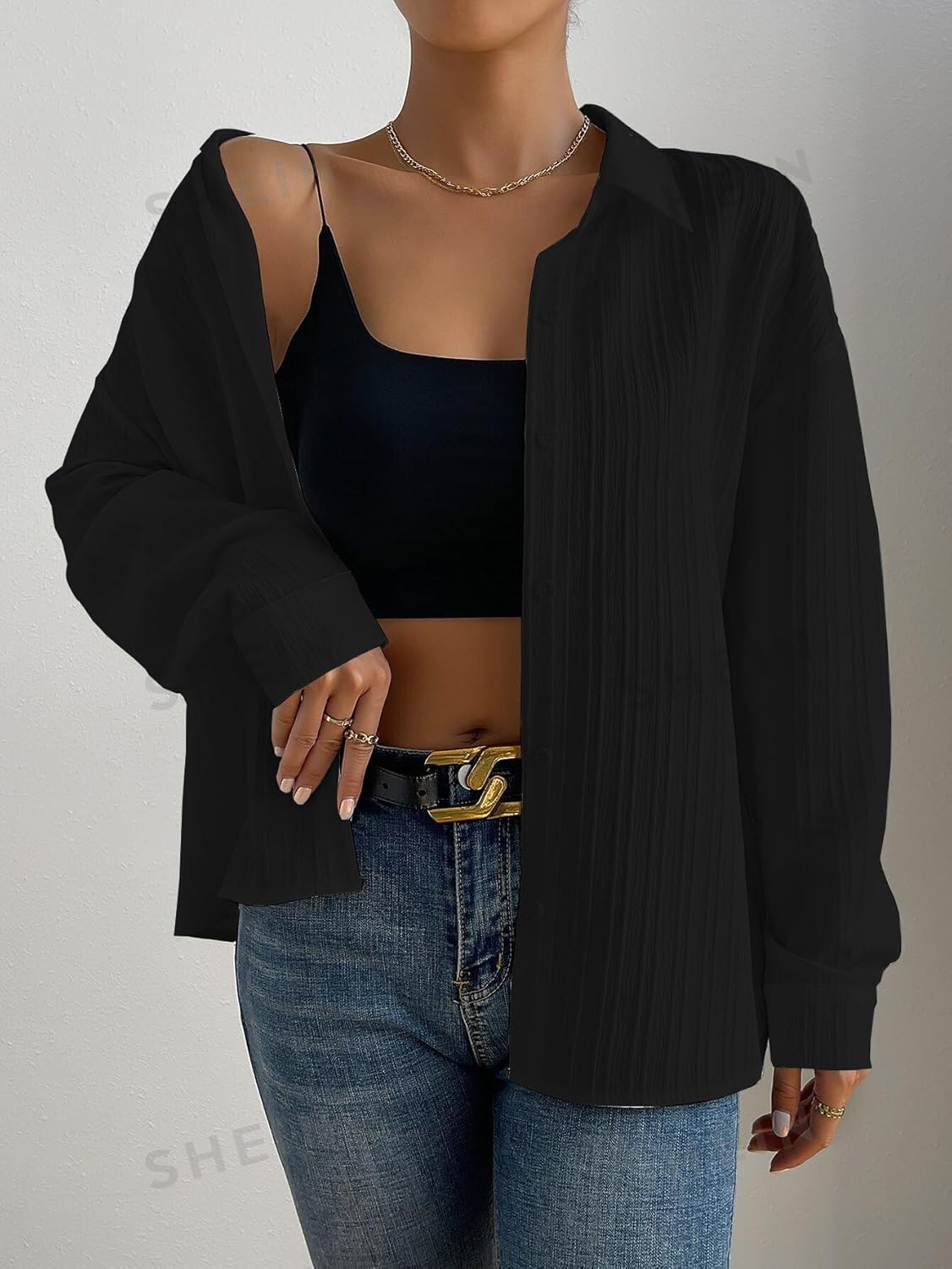 GRECIILOOKS Shirt for Women | Women Shirt | Long Shirt for Women | Shirt Tops for Women | Oversized Shirt for Women