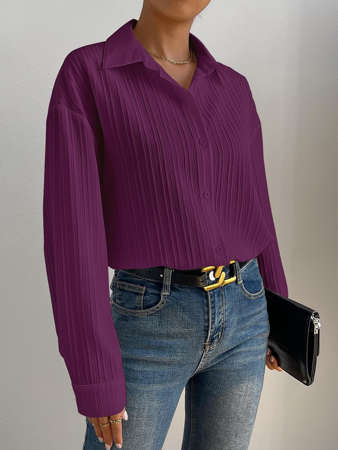 GRECIILOOKS Shirt for Women | Women Shirt | Long Shirt for Women | Shirt Tops for Women | Oversized Shirt for Women