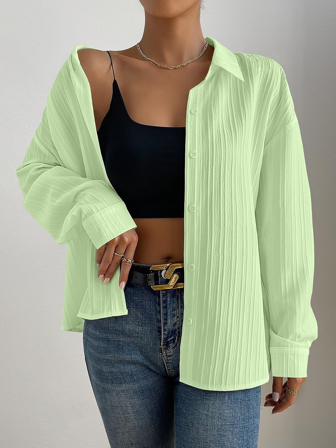 GRECIILOOKS Shirt for Women | Women Shirt | Long Shirt for Women | Shirt Tops for Women | Oversized Shirt for Women