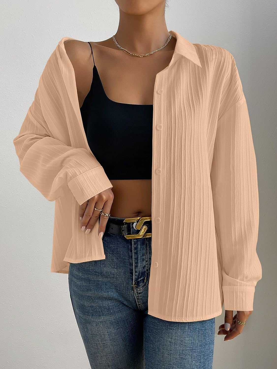 GRECIILOOKS Shirt for Women | Women Shirt | Long Shirt for Women | Shirt Tops for Women | Oversized Shirt for Women