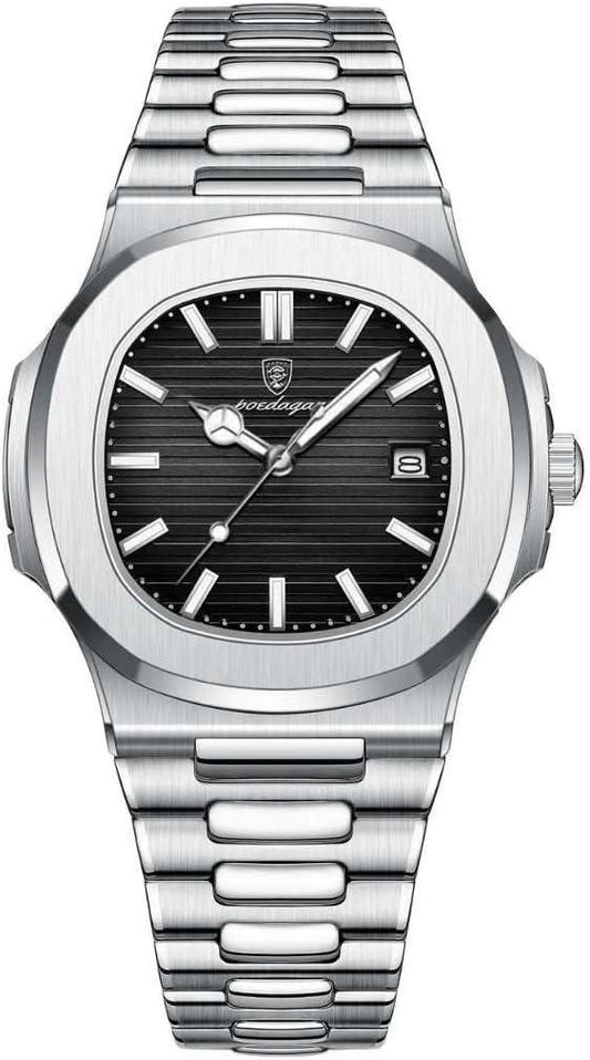 Men's Luxury Watch with square-dial | steel belt |