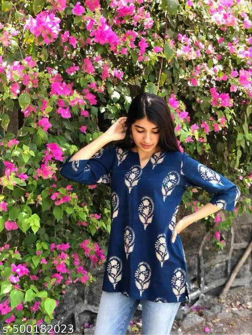 Classic Women block print Kurtis